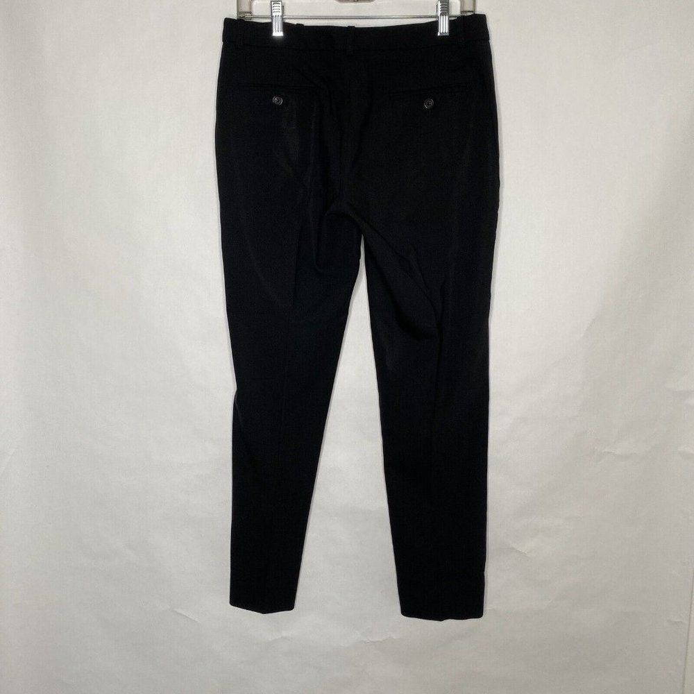 Michael Kors Dress Pants Women 6 Black Wool Stretch Flat Front